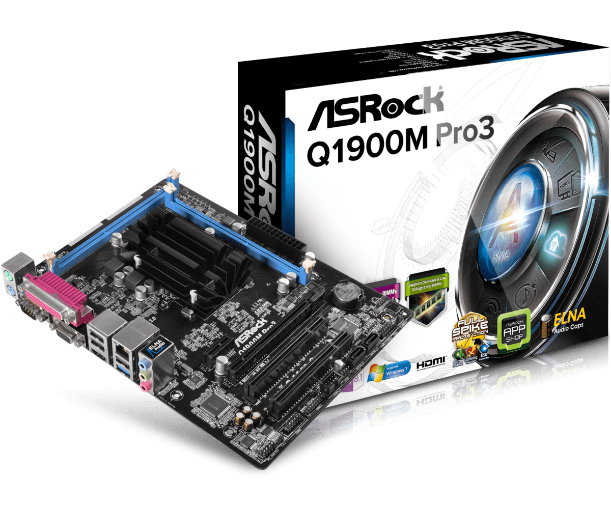 Asrock q1900m pro3 нет изображения